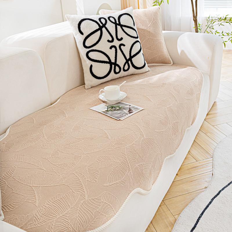 Special-Shaped Chenille Sofa Cushion New 2024 Four Seasons Universal Cushion Anti-Slip Tape Simple Modern Sofa Cover