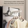 1Pc Five Holes Clothes Hanger Folding Thickened Household Mobile Telescopic Hanger Multifunctional Travel Clothes Drying Rack