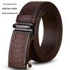 Men's Premium Crocodile Pattern Leather Automatic Belt