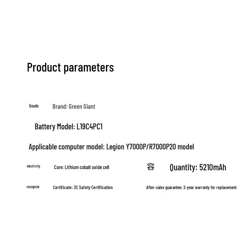 llano Replacement Laptop Battery for Lenovo Legion Y7000P/R7000P