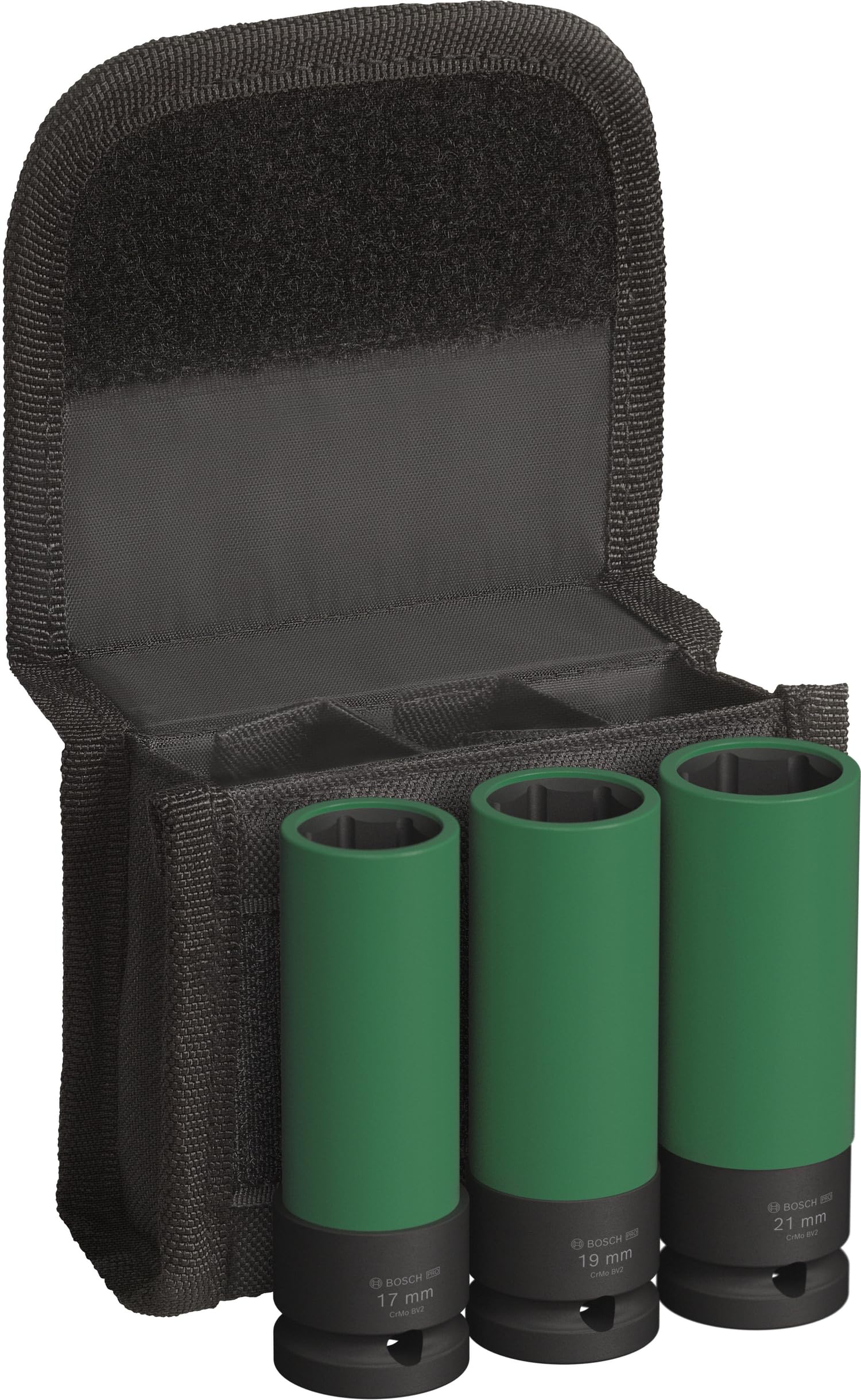 

BOSCH Extra Deep Socket Set for Impact Wrenches (2608003033), 1/2-inch (12.7mm) Drive, for Tire Changes, with Storage Case