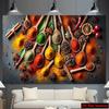 2D Colorful Seasoning Spices Kitchen Restaurant Culinary Photography Backdrop Decor