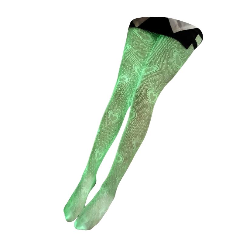 Luminous Glowing Jumpsuit Socks Stockings Fishnet Tights High Waist Fishnet Leggings Thigh Highs Stocking for Women Girl