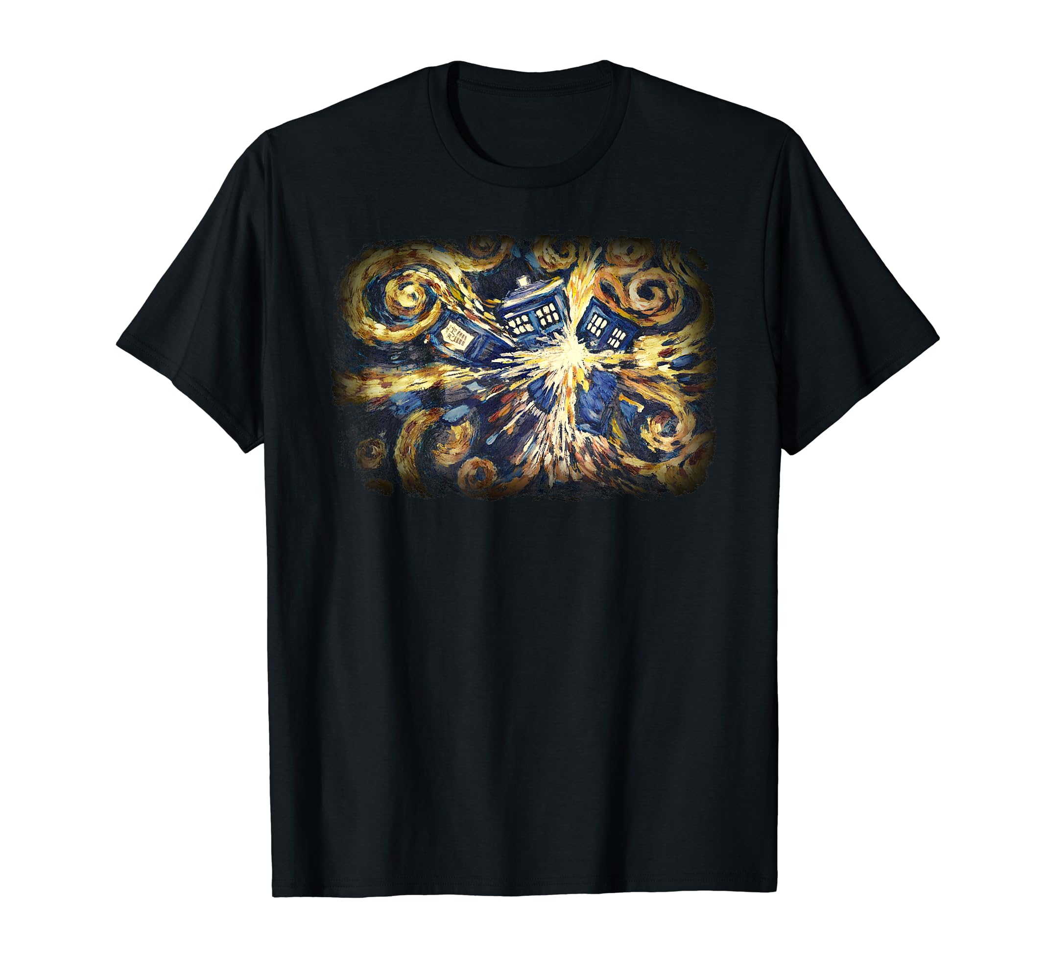 Art Tardis Van Gogh Time Travel SF Fan T-Shirt