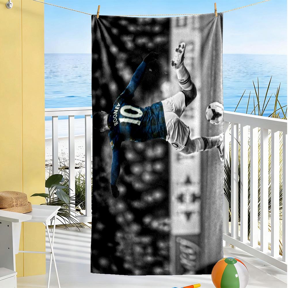 Wayne Rooney Celebration Beach Towel Super Soft Microfiber Quickdry Fabric Comfortable Lightweight