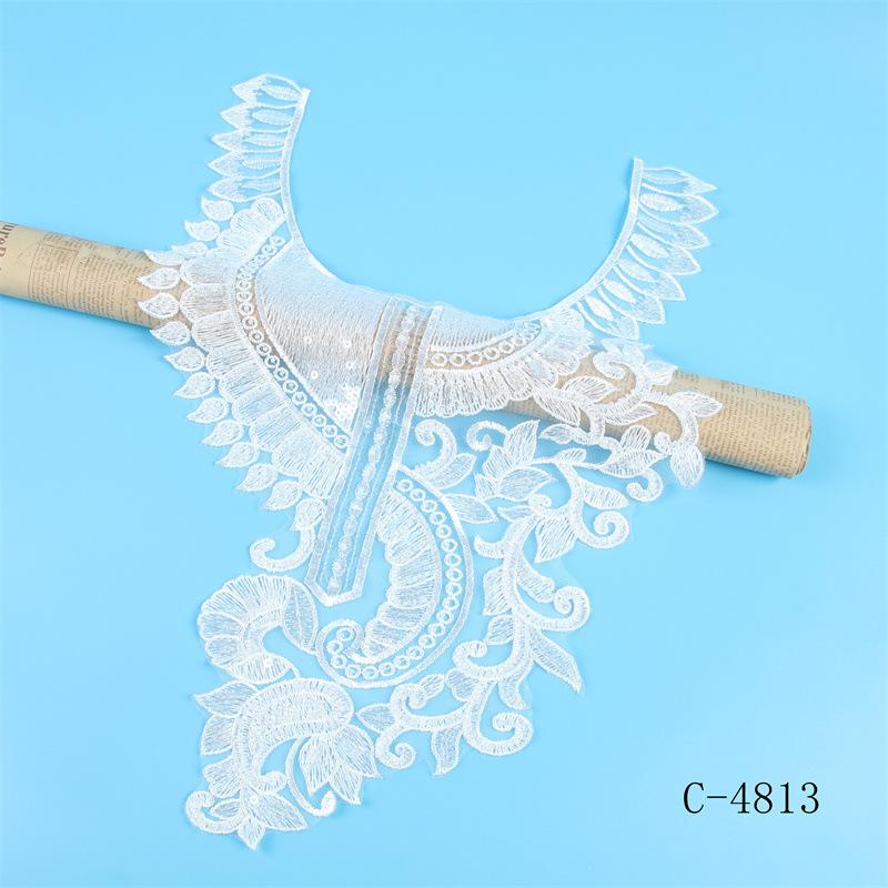 Bead Embroidery Collar Flower Heavy Industry Embroidery Bead Collar Flower Accessories Decorative Clothing Accessories Lace Accessories