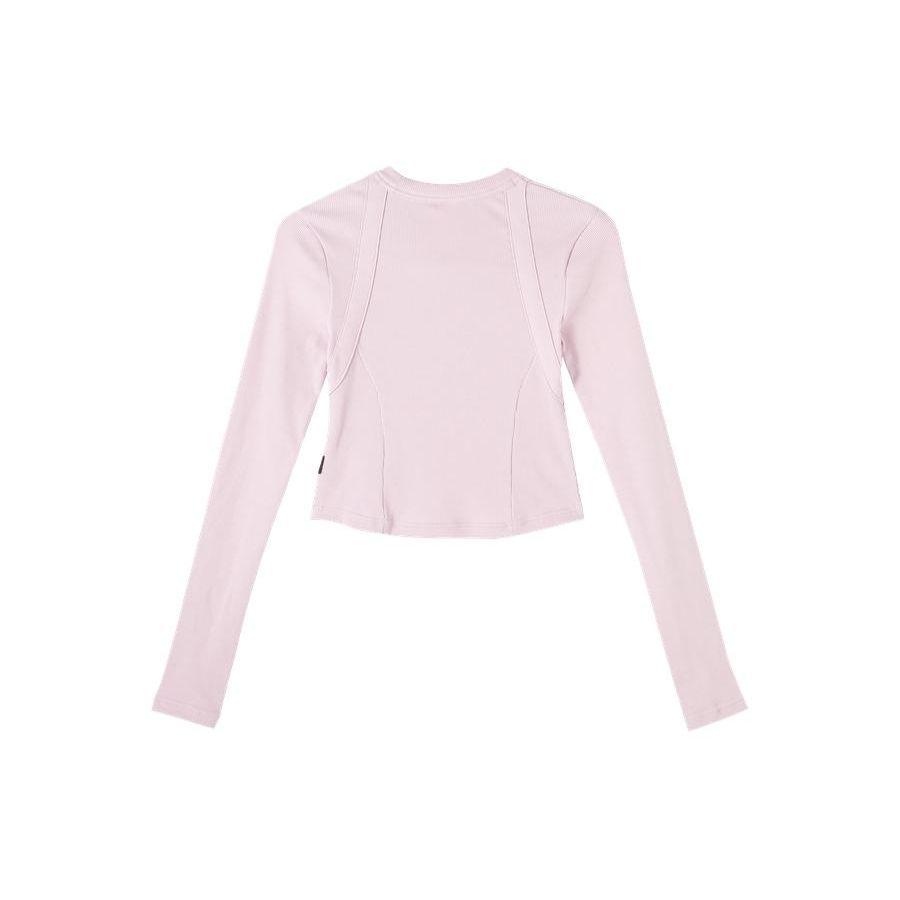 Puma Long Sleeve Breathable Slim Fit Crew Neck T-Shirt Women Tops Light-Purple 627754-60