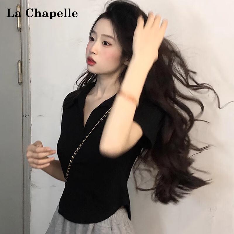 La Chapelle Women's 2025 Summer Polo Collar T-Shirt