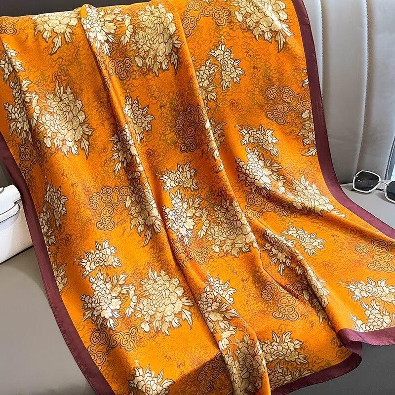 High-End Women's Chinese Style Silk Scarf: Summer Liji Brocade, 90x180, Sun Protection, Perfect Gift Shawl
