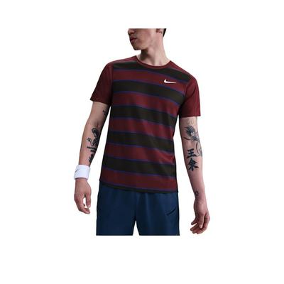 Tricou de tenis cu mânecă scurtă Dri-FIT ADV Court Slam pentru bărbați, topuri Roșu Închis Echipă Alb FZ6935-619