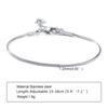 Rundes Schlangenglied-Armband für Damen, Fischgrät-Gliederarmband, Stapelbares Edelstahl 18 Karat Vergoldeter Schmuck 1mm-3mm