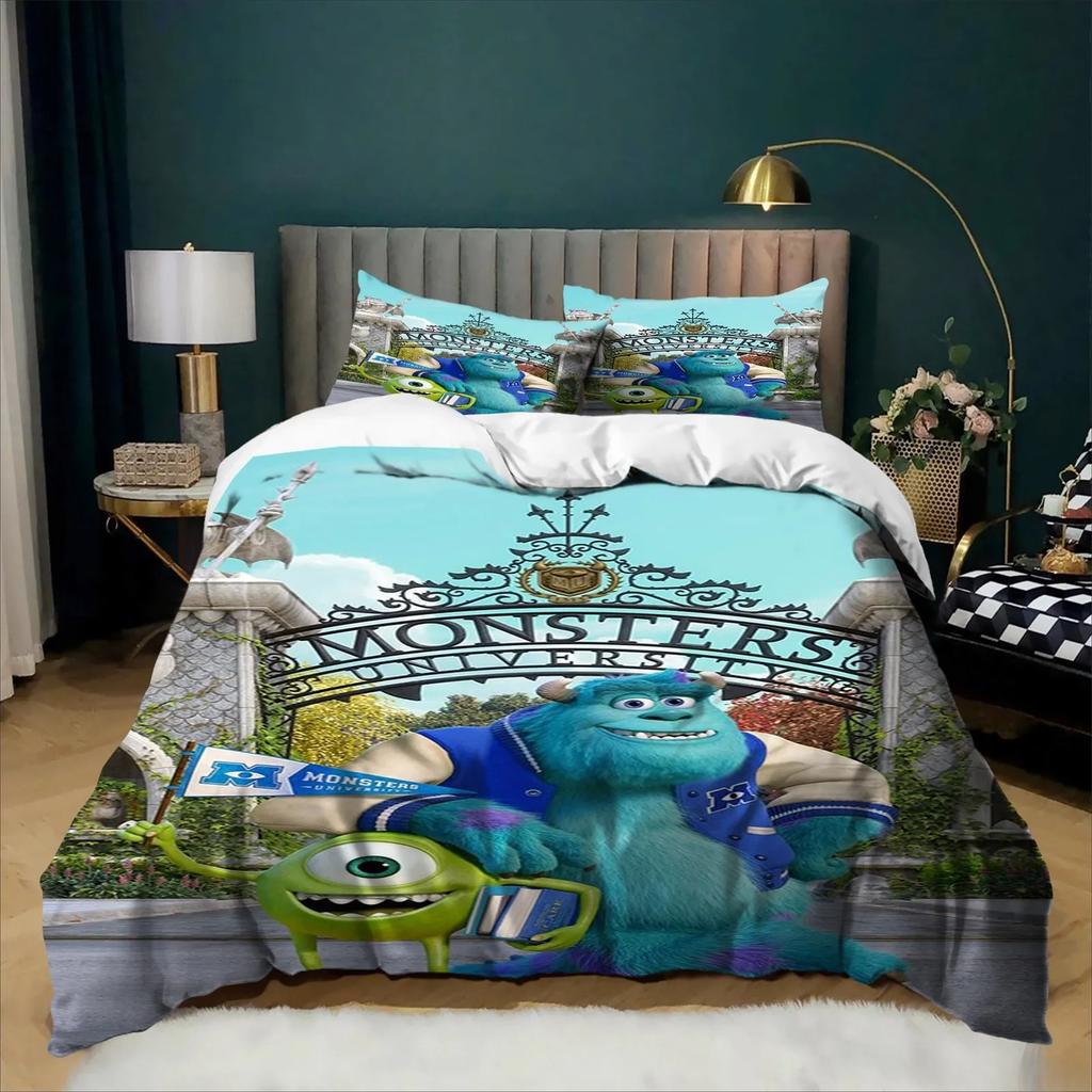 Exquisite 3D M-Monsters U-UniversityTeenagers Bedding Set Duvet Cover Pillowcase  Kids Boy Girl 2/3piece Set Home Textile