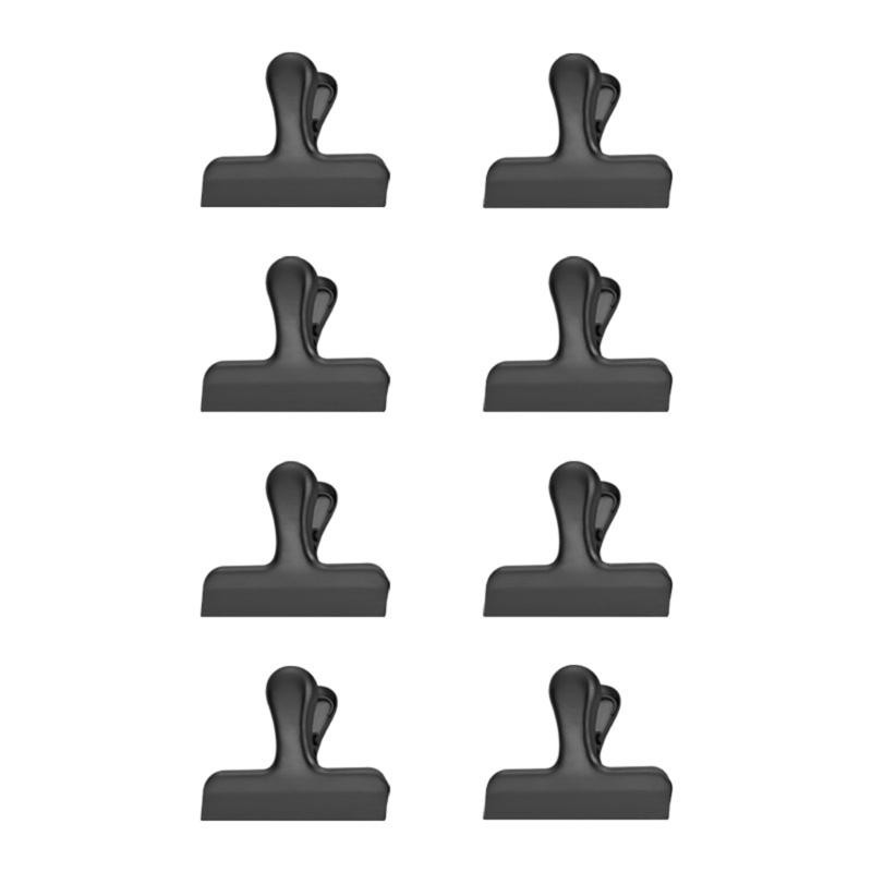 8Pcs Metal Hinge Clip File Paper Clamps for Craft Food Bag Photo Drawing Board Stainless Steel Clip for Kitchen Office