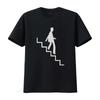 Stilvolles Mann Treppen Steigend T-Shirt Perfekt für Dub Reggae Liebhaber vintage Gewaschen Mode Vielseitig Leicht - Herren Sommer ...