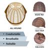 HAIRCUBE Long Straight Brown Synthetic Wigs for Women Natural Hair Dark Roots Wigs With Bangs Daily Party Heat Resistant Wigs