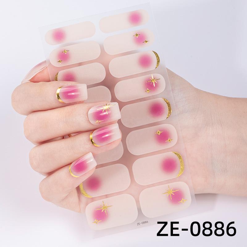 Gradient Glitter French Manicure Film Nail Stickers 3D Hot-selling Nail Stickers