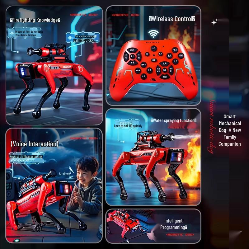 Smart Robot Dog: Interactive Educational Toy for Science & Programming with City Firefighter Simulation