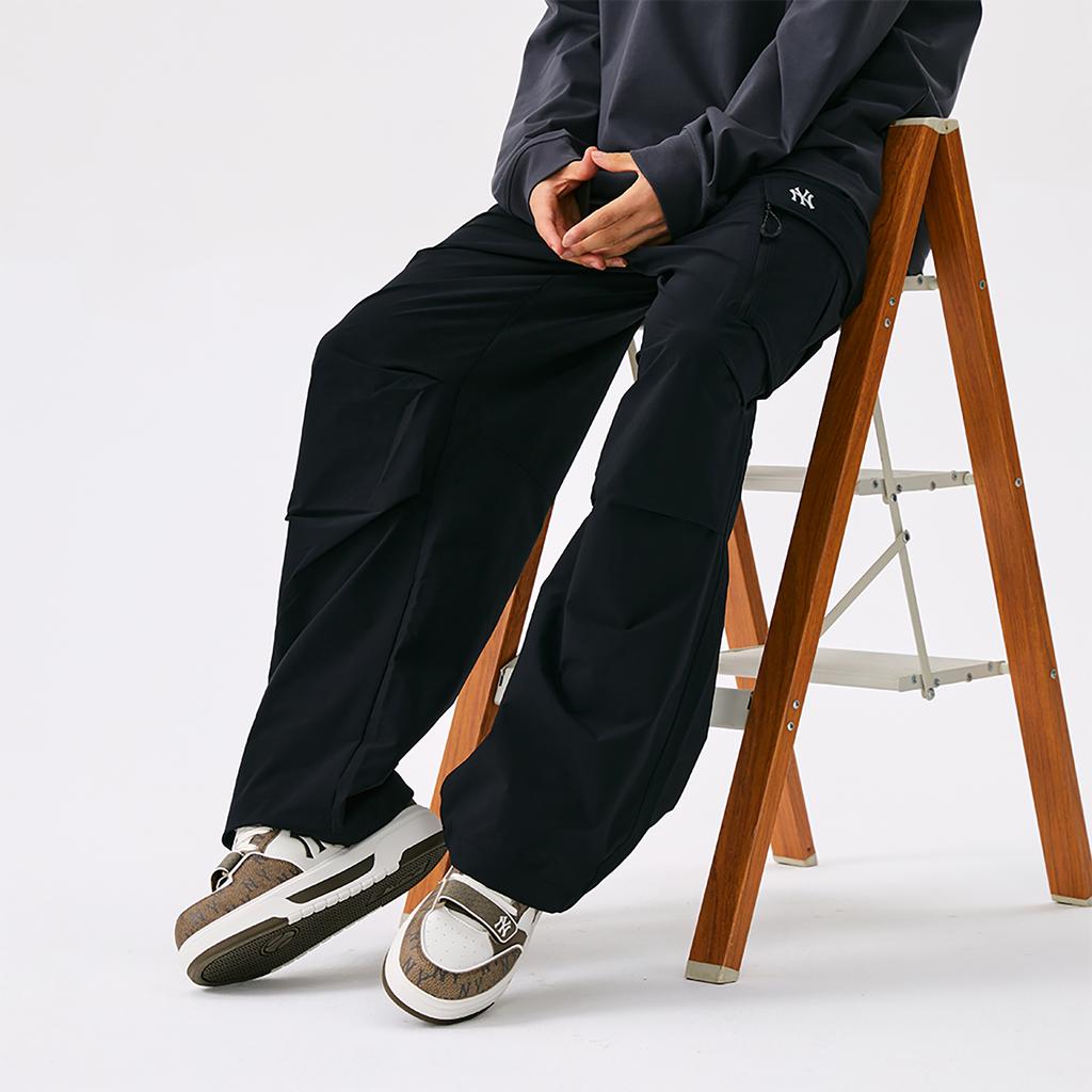 New MLB New York Yankees Basic Collection 25FW Knitted Sweatpants Unisex Black 3AWPB0454-50BKS