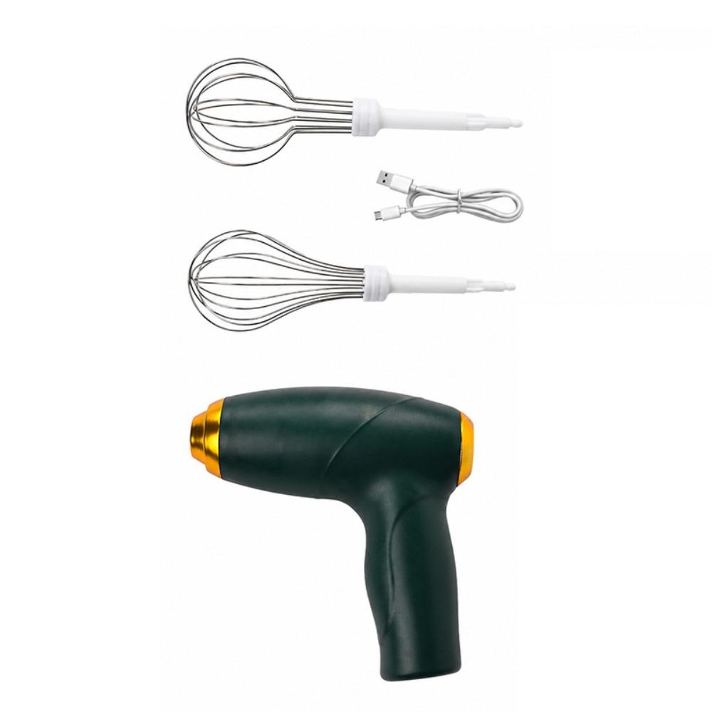 with Replacement Heads Electric Egg Beater Handheld Electronic Batter Stirrer Baking