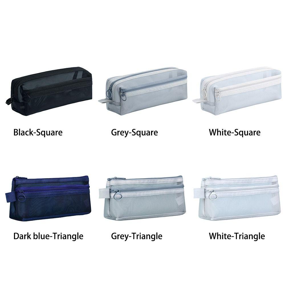 Mesh Pencil Case Transparent Makeup Bag New Clear Pencil Cases  School Office Supplies