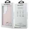 Karl Lagerfeld Saffiano KC Metal Logo MagSafe Case for Samsung Galaxy S26 Ultra Pink