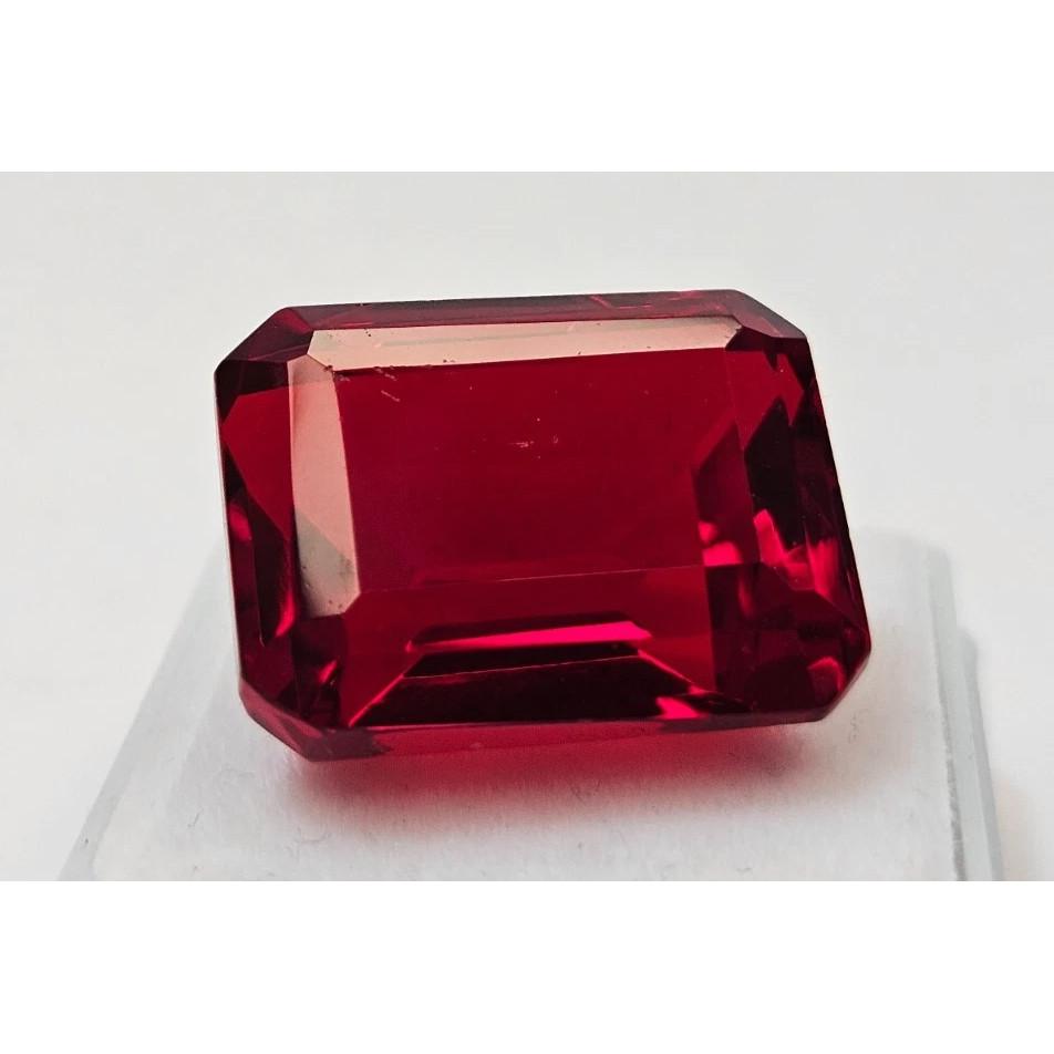 Natural Red Topaz Loose Gemstone Brazilian 40 Ct Emerald Cut for Jewelry Making and Gem Collections