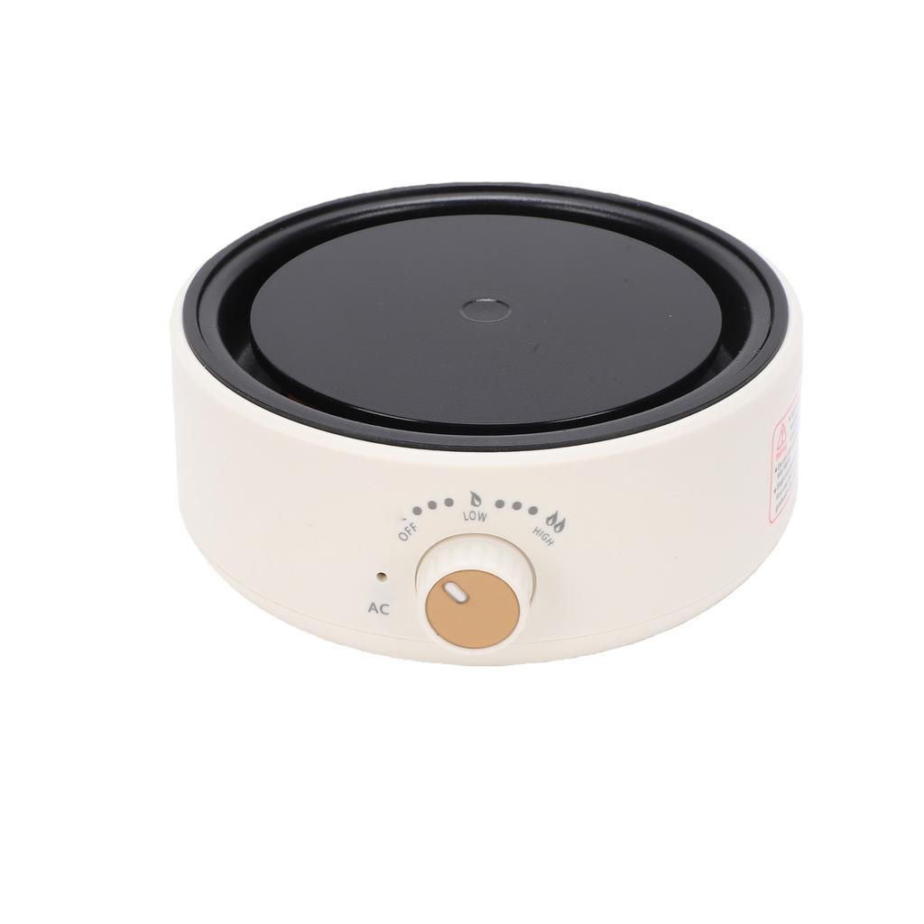 Fornello Elettrico per Tè Multifunzione 500W Portatile Elettrico Piccola Piastra Riscaldante per Preparare il Tè Bollire l'Acqua Bianco