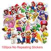 Super Mario 100pcs Bros Princess Kawaii Notes Stickers Laptop Waterproof Bikes
