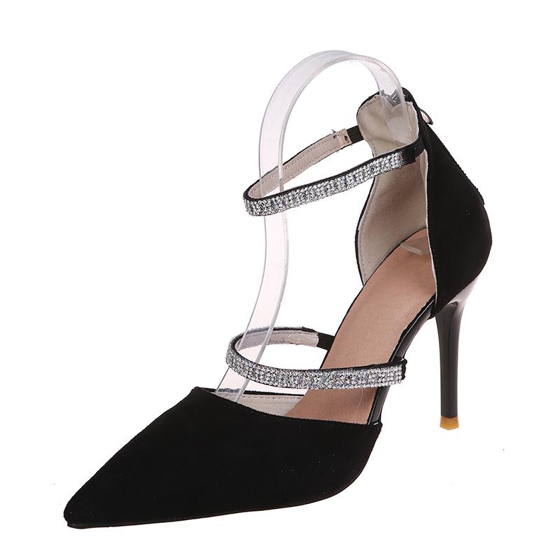 

Мода 2024 года, лето, женские сексуальные туфли на шпильках, туфли-лодочки на высоком каблуке, женская мода, туфли с острым носком для вечеринок и свадьбы, черные туфли 39 чёрный