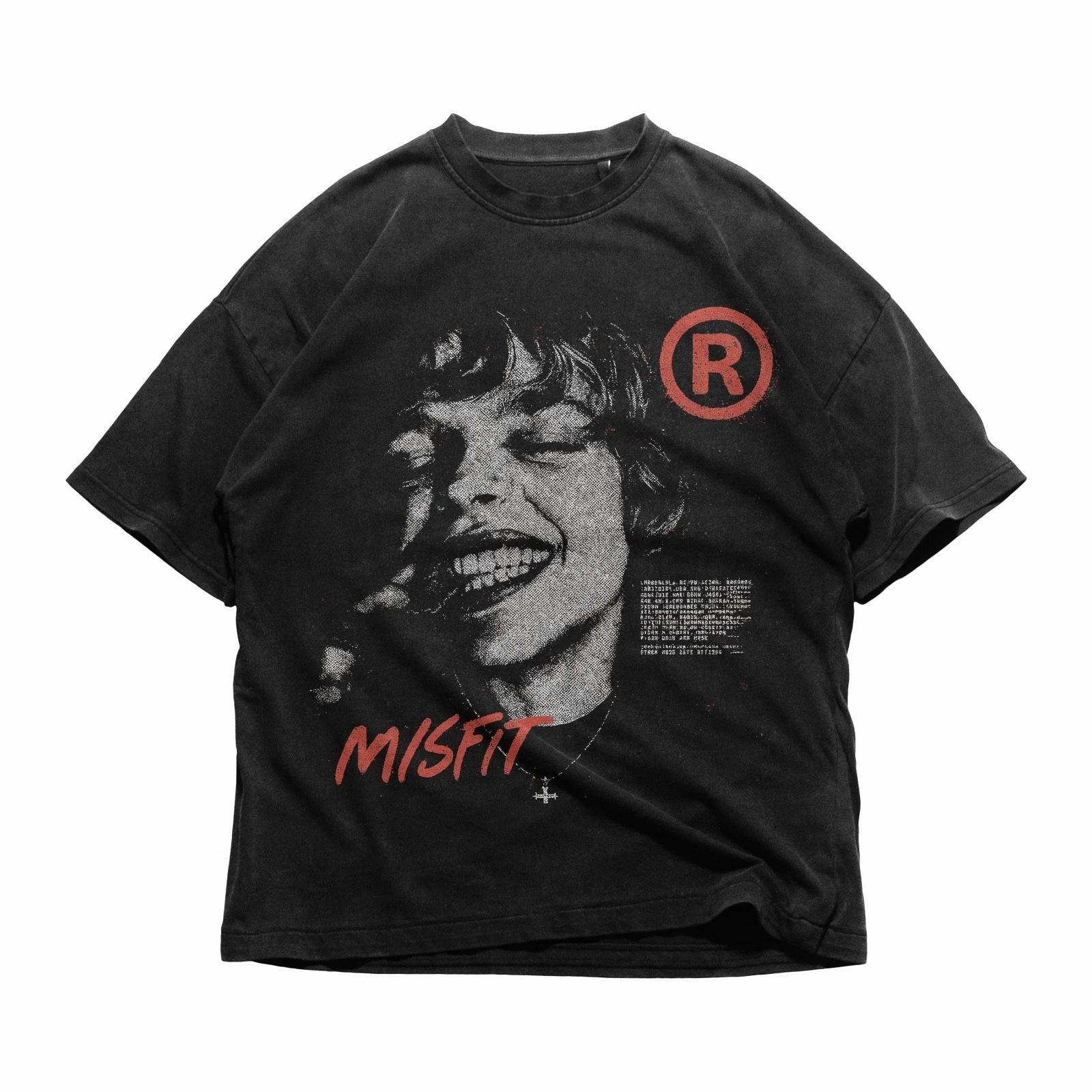 Графическая футболка в стиле Y2K Grunge, мешковатая уличная рубашка, Grillz, уличная графическая футболка 4XL