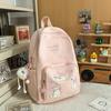Schoolbag Cute Cat Embroidered Schoolbag Junior High School Girls High Value Ins Niche Design Sense Lightweight Research Backpack