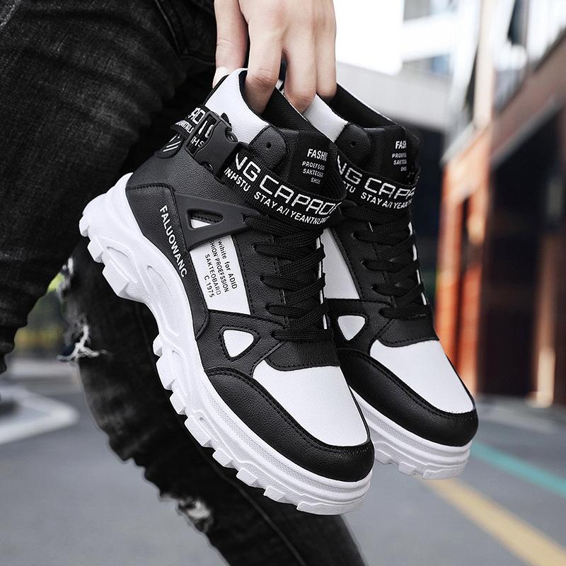 2025 Autumn New Tooling Boots Men's Trend Martin Boots High-top Heightening Casual Men's Shoes Medium-top Sports Tide Winter
