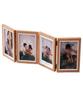 Photo Photo Photo Organic Glass S.fields.inc Frame, 4-Sided, 4-Panel, Wooden, Multi-Sided, Frame, Stand, Foldable, (Light Brown)