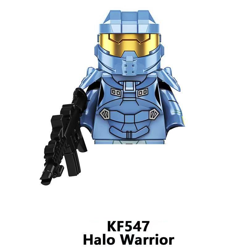 Hot movie Game character Halo Warrior building block army soldier children's brick toy assembly DIY block collection gift