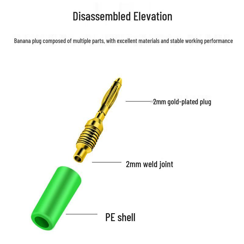 Gold-Plated 2mm Banana Plug Test Lead Socket for Welding