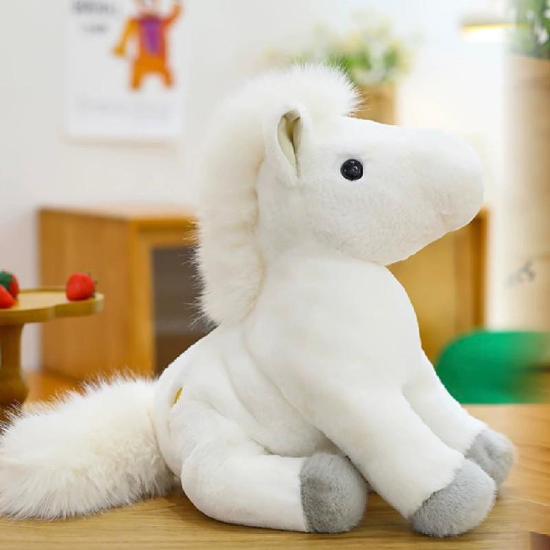 Cute Horse Animal Plush Toy Cartoon Stuffed Doll Kids Bedroom Gift Decoration