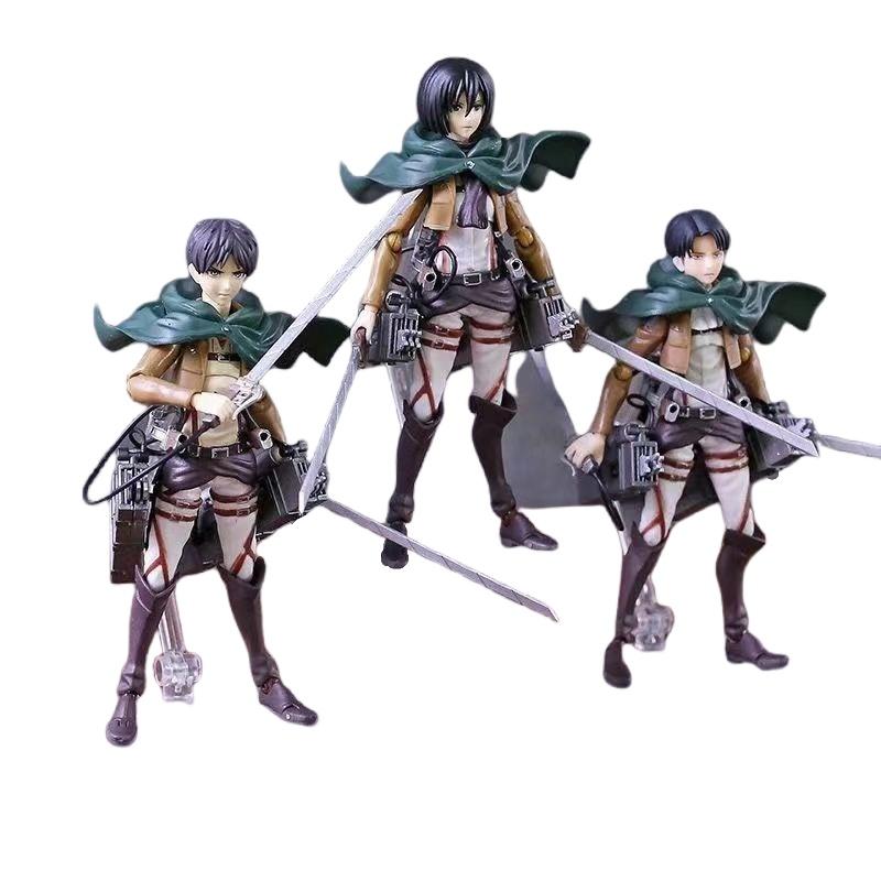 Gorgeous Attack On Titan Figma Levi Ackerman Eren Mikasa Joint Movable Hand Model