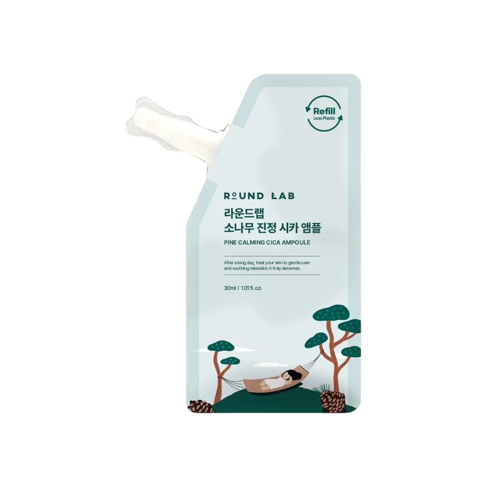 Round Lab Pine Calming Cica Ampoule Refill Pack Soothing & Barrier Care Serum 30ml