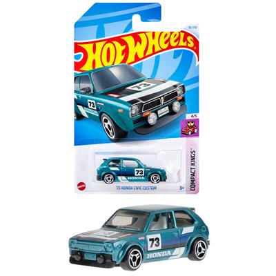 Hot Wheels Βασικό Αυτοκίνητο Honda Civic Custom Όχημα Παιχνίδι Μίνι Αυτοκίνητο για Ηλικίες 3 Ετών και Άνω Πράσινο HXR19 '73