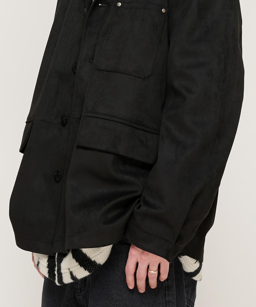 Cargobros Suede Semi-Half Jacket (Black)