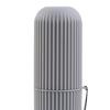 Toothbrush Cup Case Multifunctional Portable Plastic Toothbrush Toothpaste Case Box for Travel Camping Gray