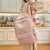 The new Japanese ins high-value, fresh, sweet and cute star backpack for junior high school students, large-capacity backpack for women