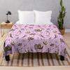 Otters In Pink Throw Blanket