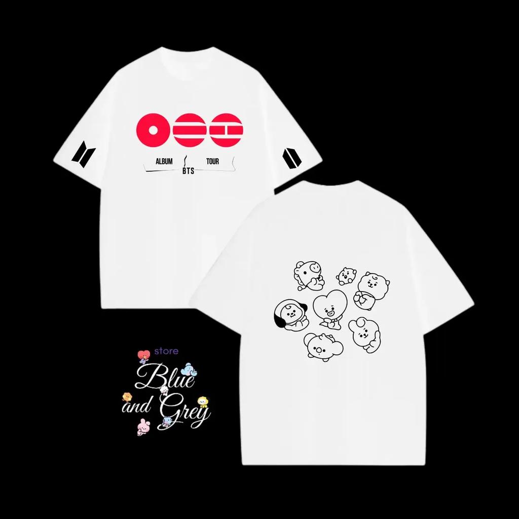 2026  BTS Comback World Tour T-shirt Women Men Casual Loose Oversized Y2k Short Sleeve Streetwear Hip Hop Harajuku Female Clothing