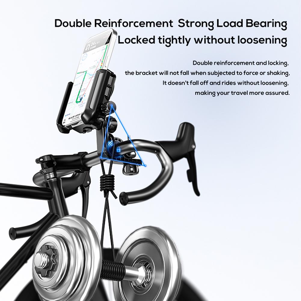 Cooling Motorcycle Phone Mount Anti-Vibration Motorcycle Phone Holder Navigation Bracket for Motorcycle Bicycle Scooter