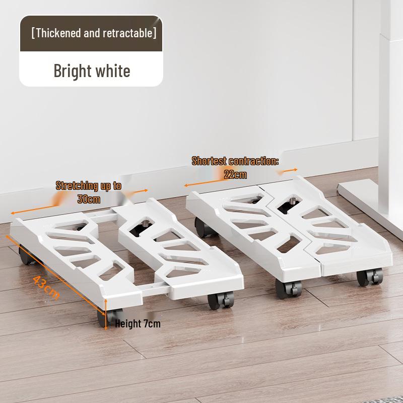 Adjustable Computer Host Bracket with Wheels for Home Office
