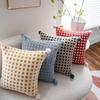 Removable Plaid Plush Pillowcase Jacquard Tassels Throw Pillowcover INS Style Cushion Cover Sofa/Bed