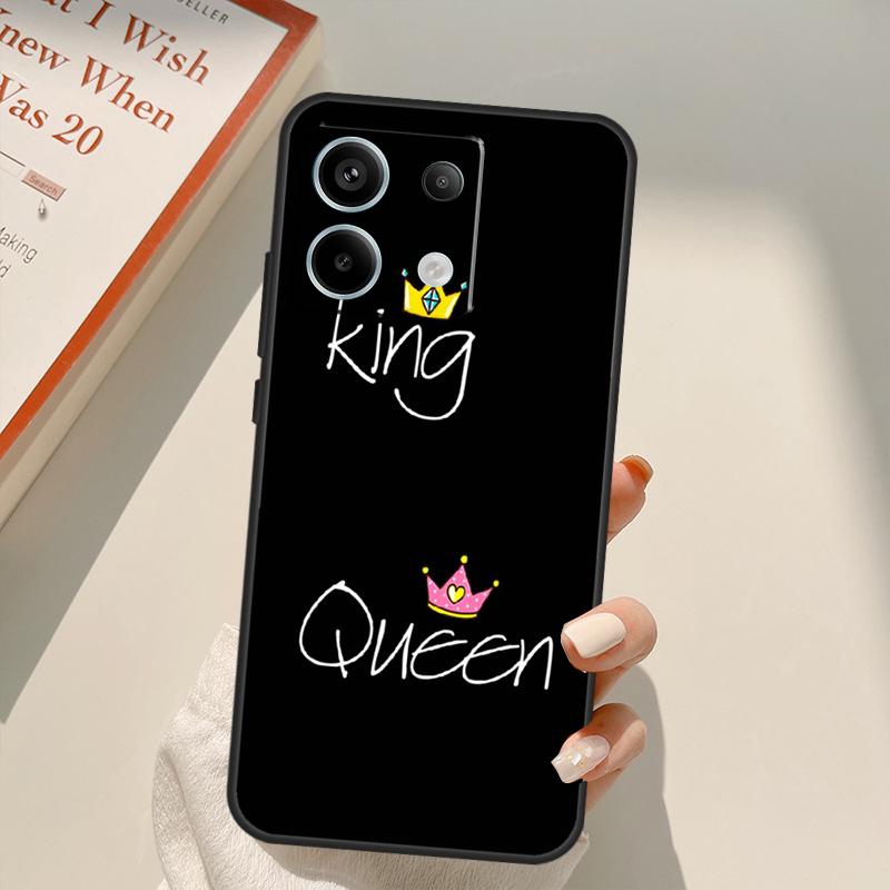 Queen King Crown Funda For Xiaomi Redmi Note 14 13 12 10 11 15 Pro Plus Case For Redmi 15C 10C 12C 13C 14C 15