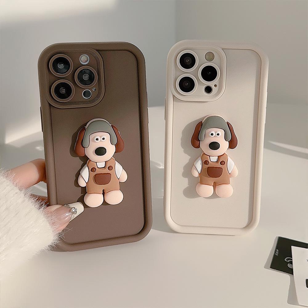 Kreskówkowy Modny Marka Odpowiedni do Apple 15promax Etui na Telefon Komórkowy Iphone17 Trójwymiarowy Pies 1311 Pełne Pokrycie 16