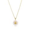 Sonnenblumen Anhänger Halskette Für Frauen AAA Zirkon Kristall Kleine Blume Kette Schlüsselbein Halskette Party Geburtstag Choker Schmuck Geschenke